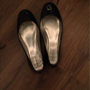 Shiny Black Flats