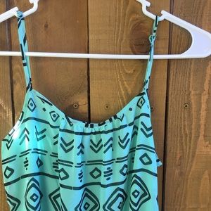 F21 mint patterned maxi dress