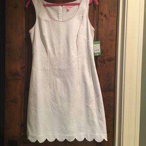 Lilly Pulitzer Nina scallop bow back shift NWT 10