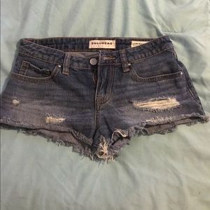 Bullhead short shorts size 0. 24" low rise.