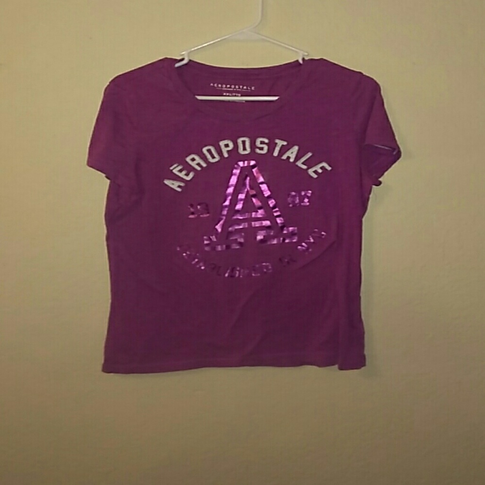 Purple Aeropostale graphic tee