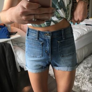 Levi High Waisted Demin Shorts