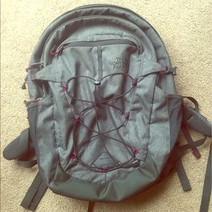 Gray North Face Backpack