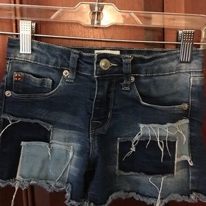Super Cute Hudson Patchwork Jean Shorts Size 12