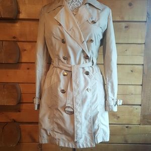 INC spring weight trench coat, double breast, sz L