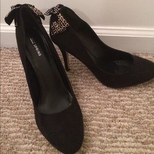Black Jeweled Heel