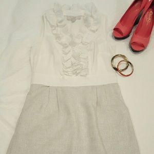 Loft sleeveless ruffle dress