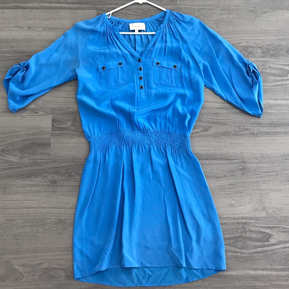 Yumi Kim Light blue 💯 silk dress