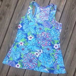 Lilly Pulitzer May Flowers Blue Tank Top🌺