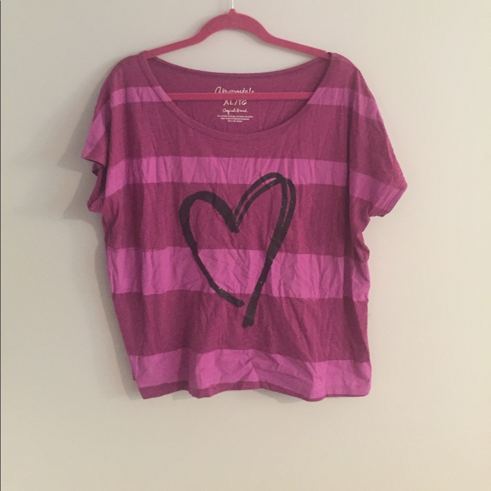 Purple tshirt with black heart