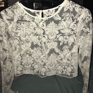 See through long sleeve shirt.