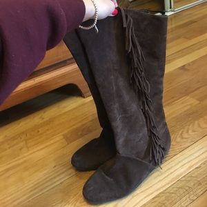 Steve Madden suede fringe boots