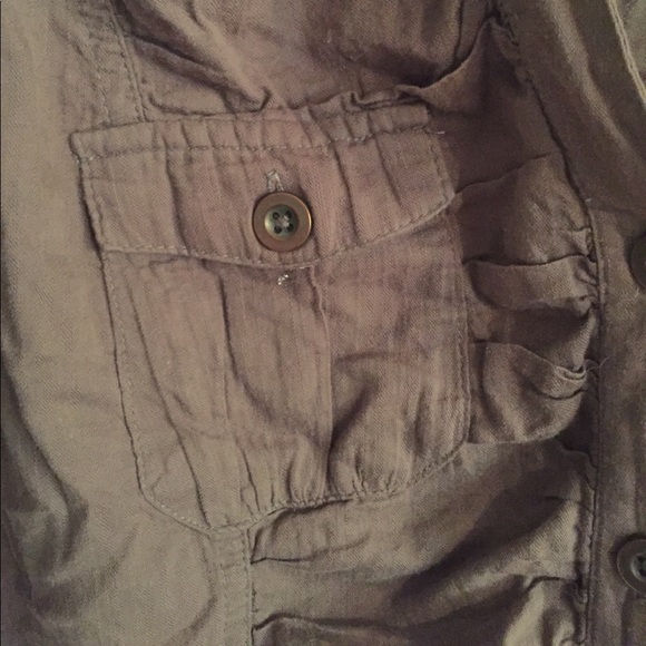 Army green button down - Picture 2 of 3