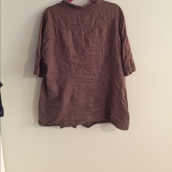 Army green button down - Picture 3 of 3