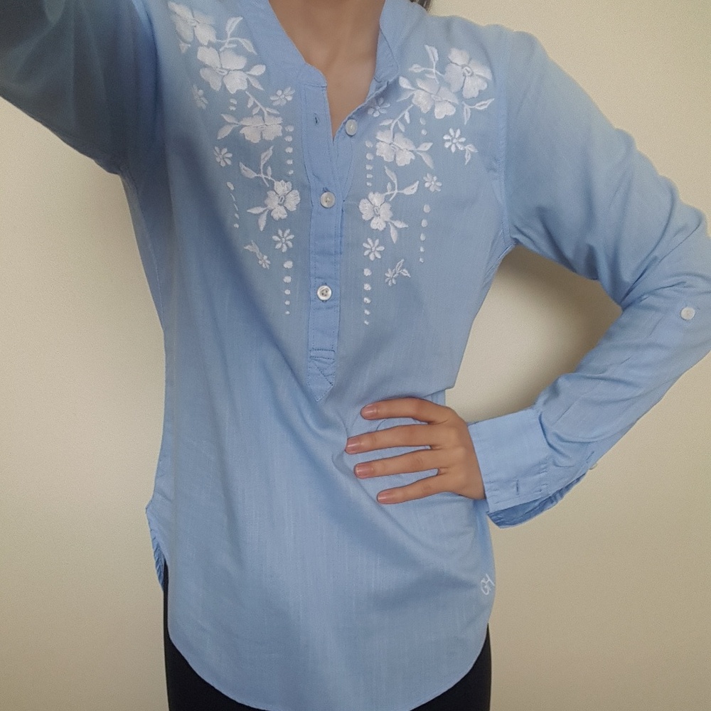 Chambray Detailed Tunic
