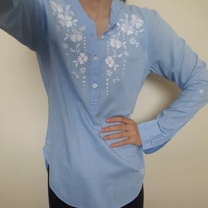 Chambray Detailed Tunic