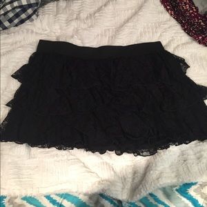 Lacey flowy black skirt