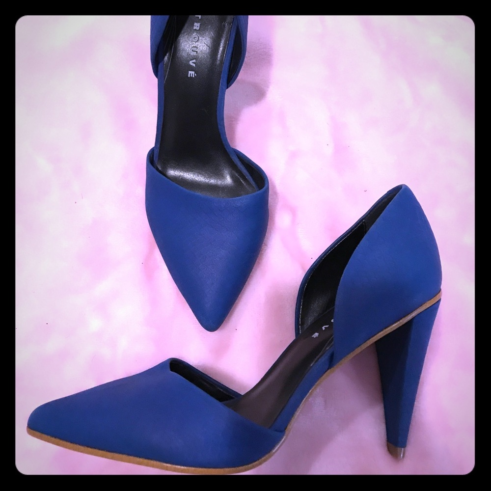 Blue Suede Trouble Heels