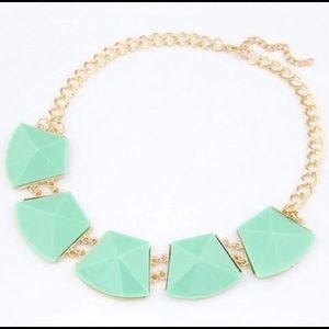 Mint Gem Statement Necklace