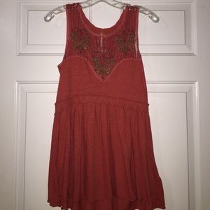 Free People Embroidered Tank
