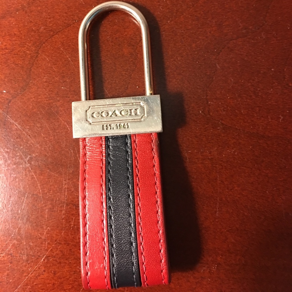 Coach leather detachable key chain