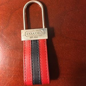 Coach leather detachable key chain