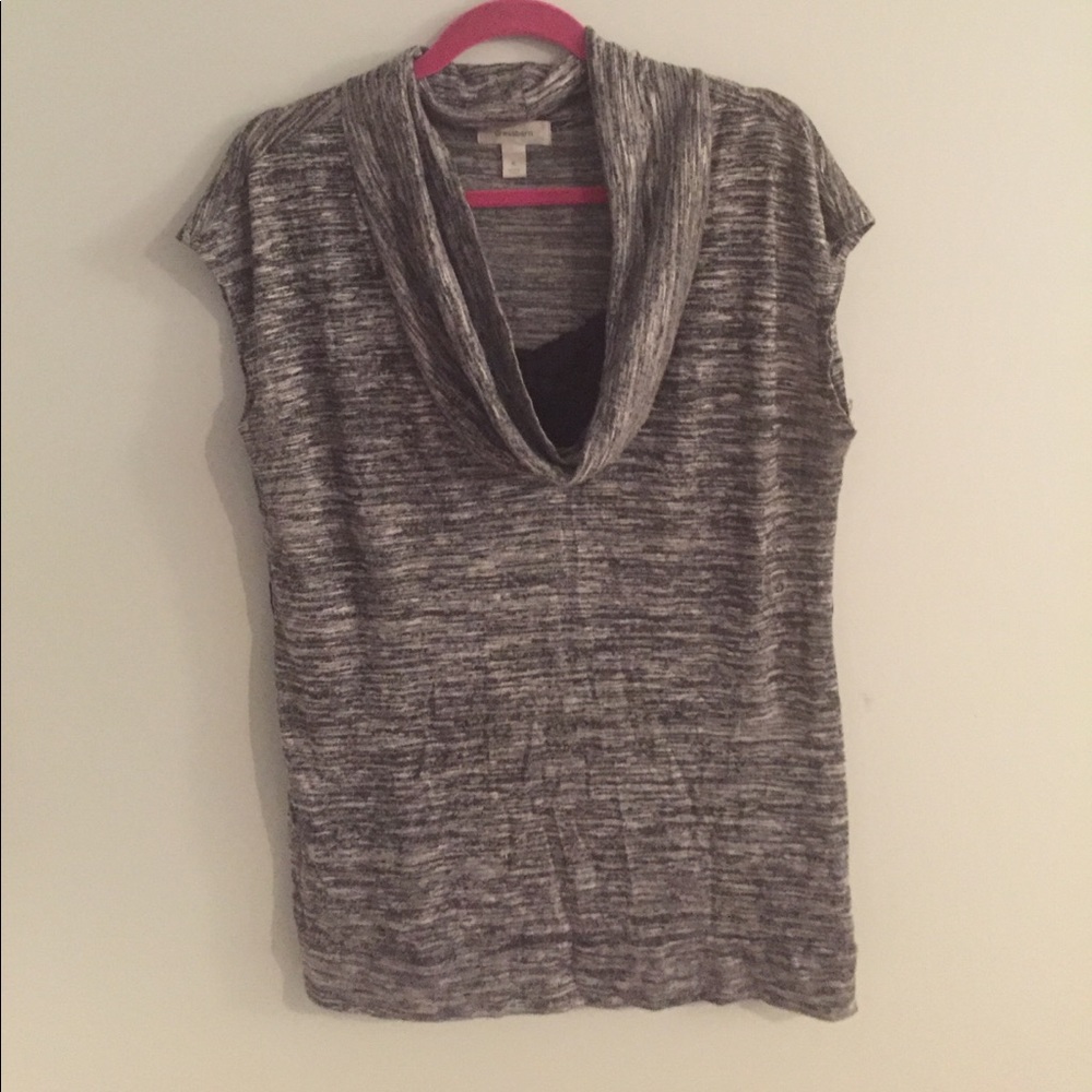 Grey and black blouse