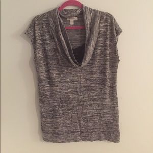 Grey and black blouse