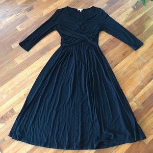 Downeast black 3/4 sleeve dress