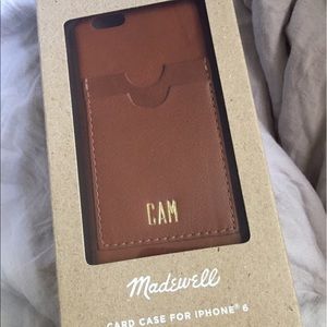 Madewell brown leather card case for iPhone 6