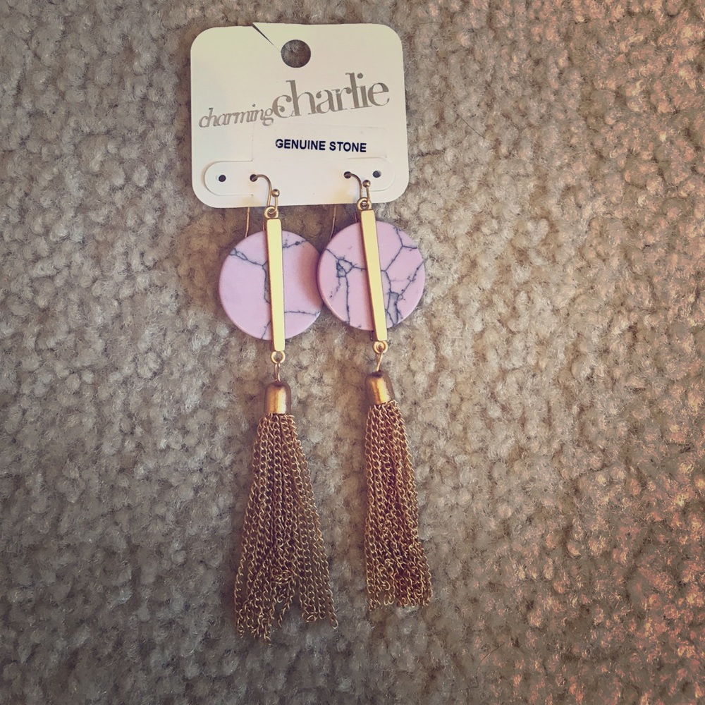 Purple Stone Earrings