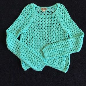 Minty, Crocheted Sweater