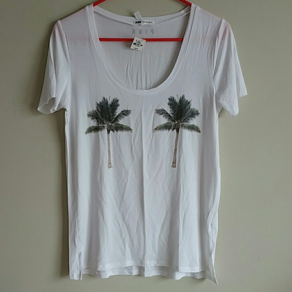 SIZE L  PINK VICTORIA'S SECRET SUPER SOFT TEE - Picture 3 of 4