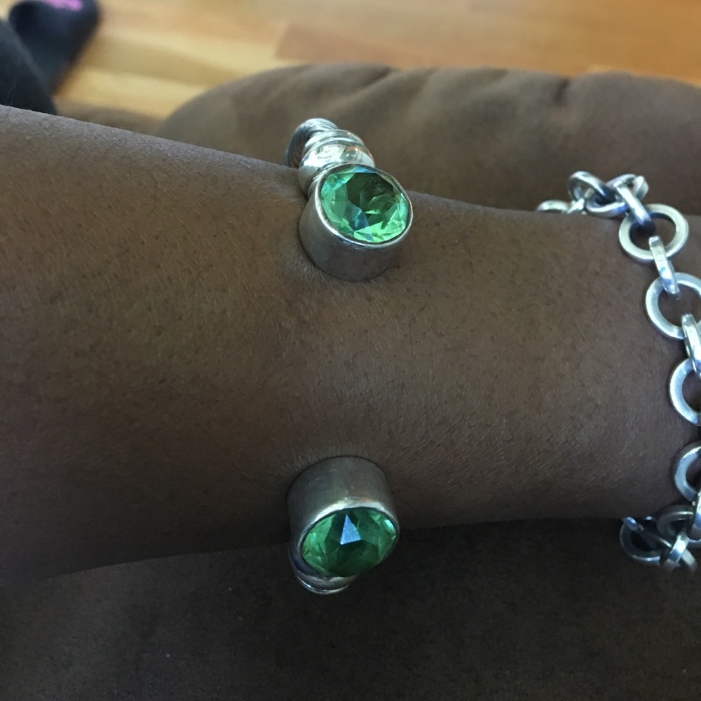 Sterling peridot cable bracelet Mexico