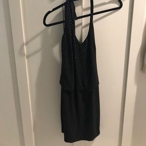 Cache dress XS black with gold metal beads