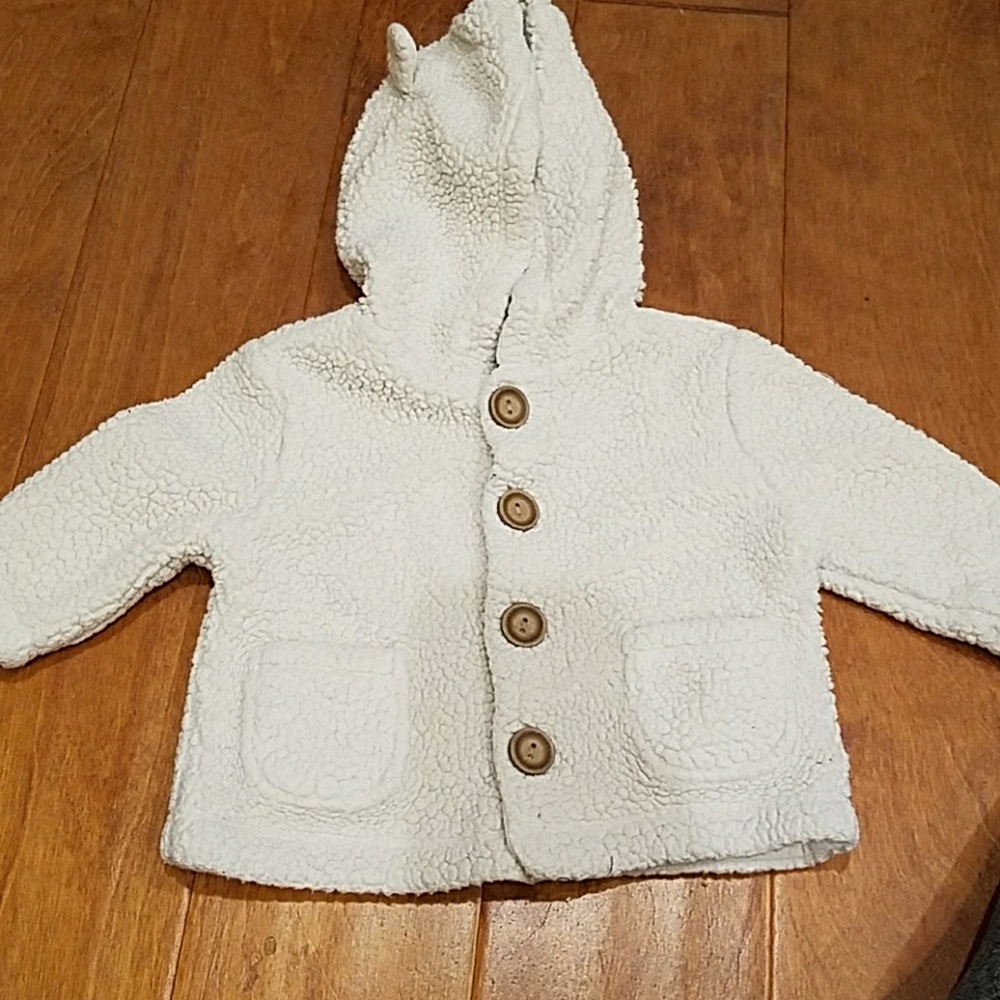 White button down hoodie