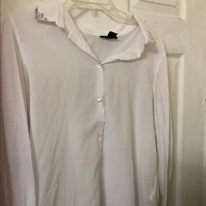 White sheer blouse
