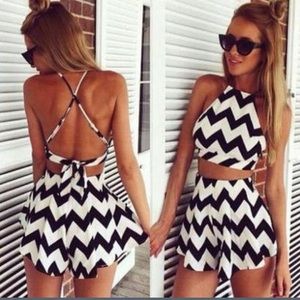 Brand new two piece top and skirt