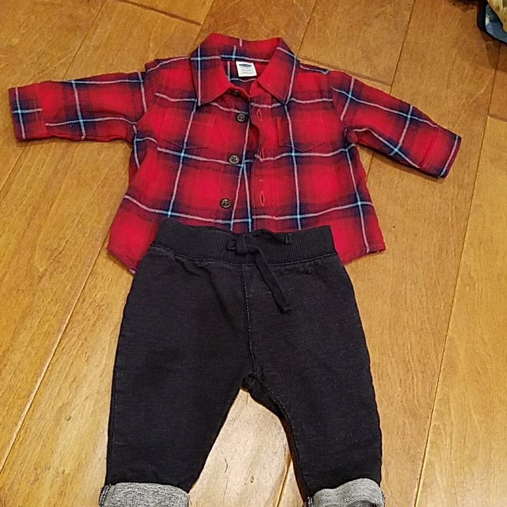 2 pc flannel outfit