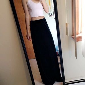 Laundry by Shelli Segal black velvet maxi skirt