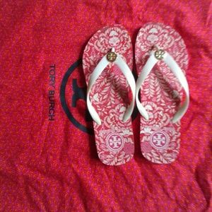 Gently worn Tory Burch flip flops