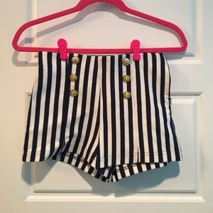 Junior's high waisted sailor shorts
