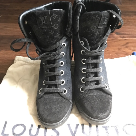 Louis Vuitton black Batignolles wedge high top 38 - Picture 8 of 8