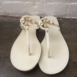 Tory Burch White Jelly Flip Flops!