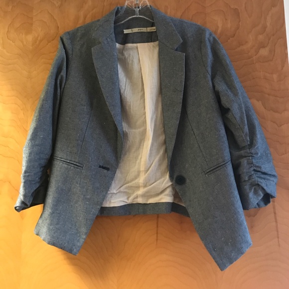 Slate blue 3/4 sleeve blazer - Picture 1 of 1