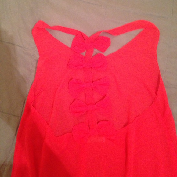NWOT LF sheer bow back racerback tank top - Picture 3 of 4