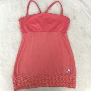 Adidas Pink Criss-Cross Workout Athletic Tank Top