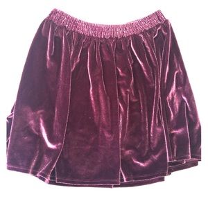 Purple velvet skirt