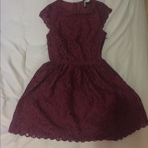Maroon lace dress