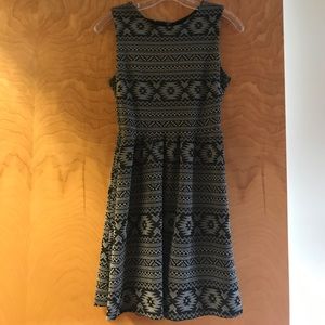 Short black grey sleeveless dress